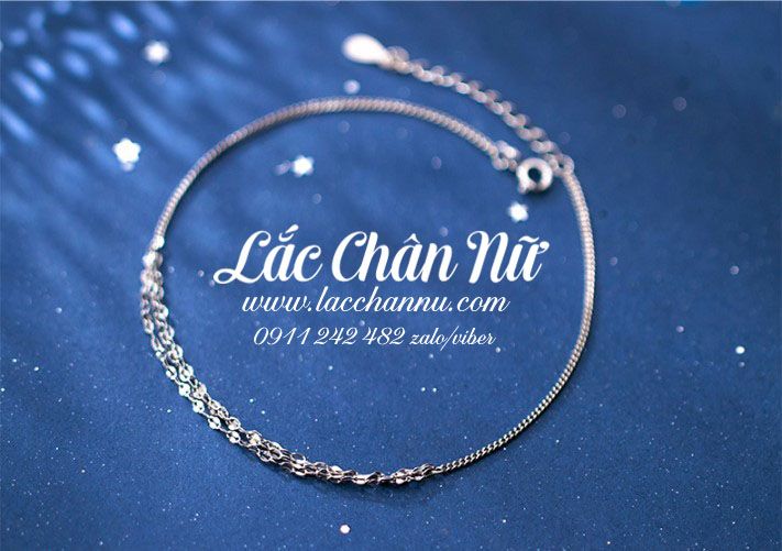 Lắc chân bạc nữ đẹp LCBN279